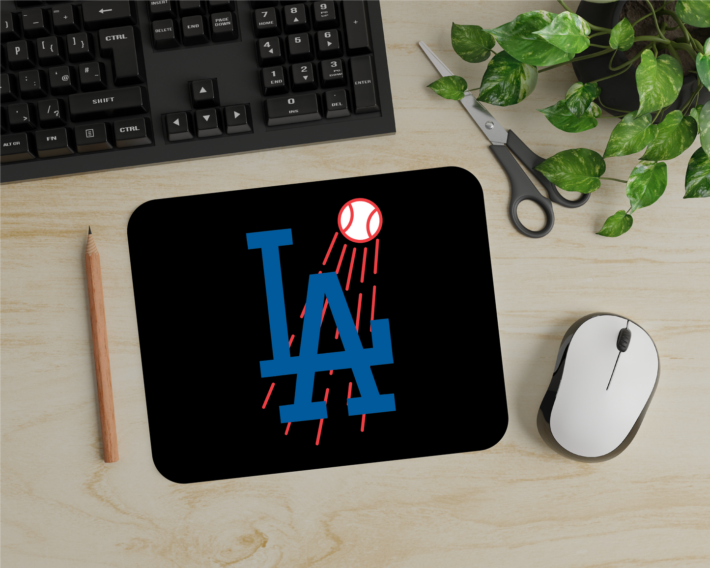 LA Baseball Mouse Pad